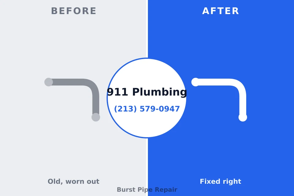 Before and after: plumbing repair Trenton, MI